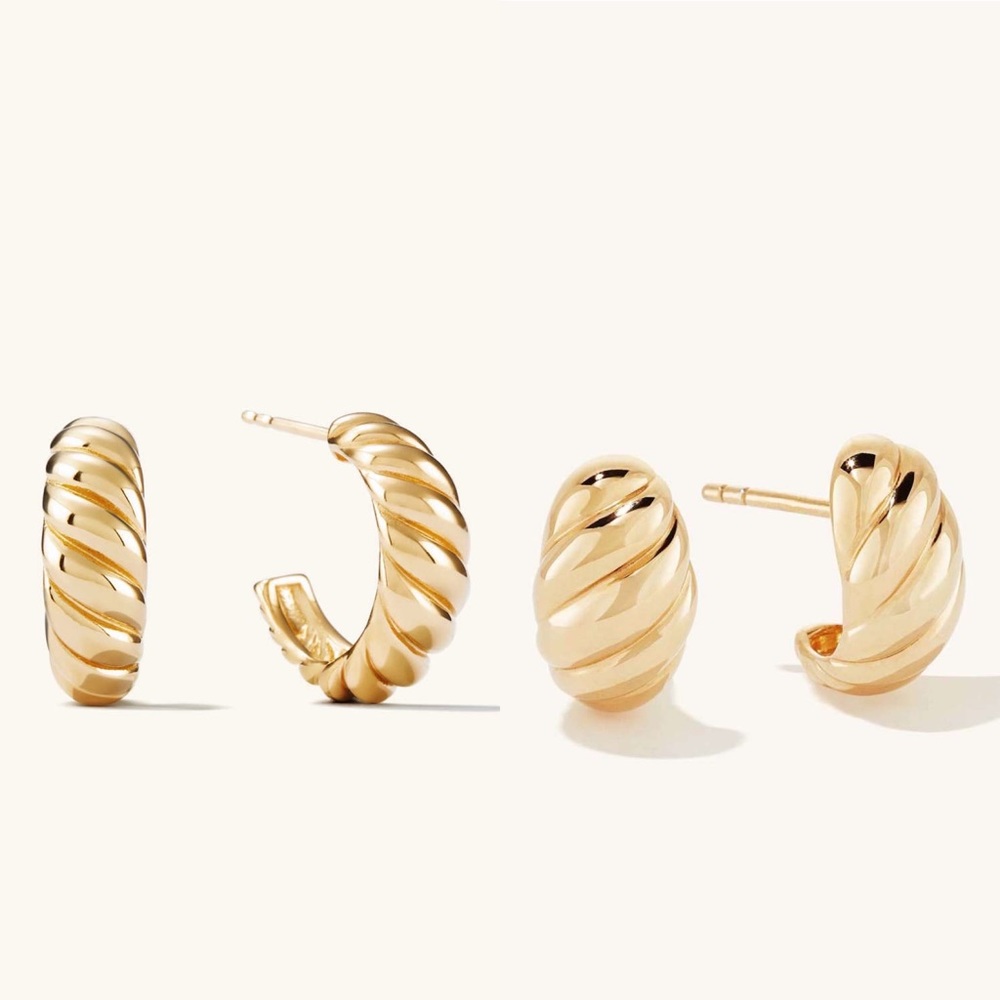 Mejuri Croissant Earrings Bundle